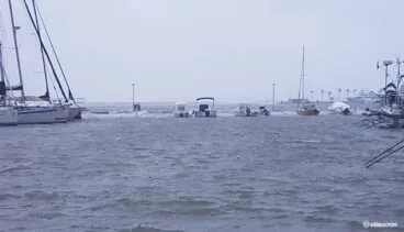 Club Náutico con el temporal