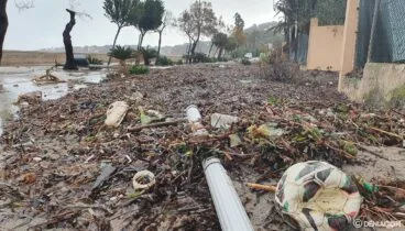 Destrozos en el paseo de la Marineta Cassiana