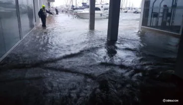 El agua entra al Club Náutico