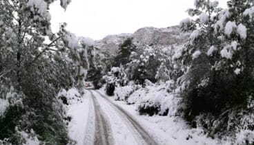 El blanco camino hacia el Montgó