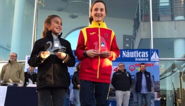 Elena Colom en el podio