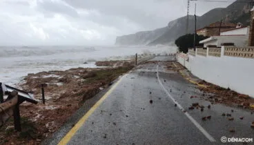 Estado del final de Les Rotes a consecuencia del temporal
