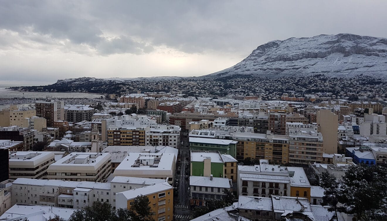 La gran nevada del 17 en Dénia