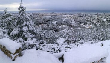 La nevada desde el Montgó