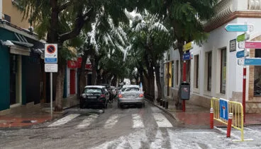 Nieve en el centro de Dénia
