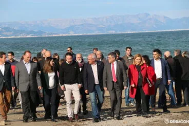 Pablo Iglesias comprueba el alcance de los daños en Dénia  26