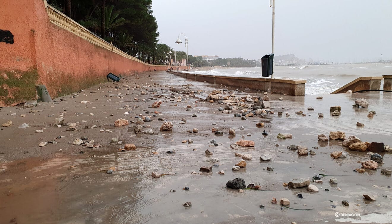 Paseo de la Marineta tras el temporal