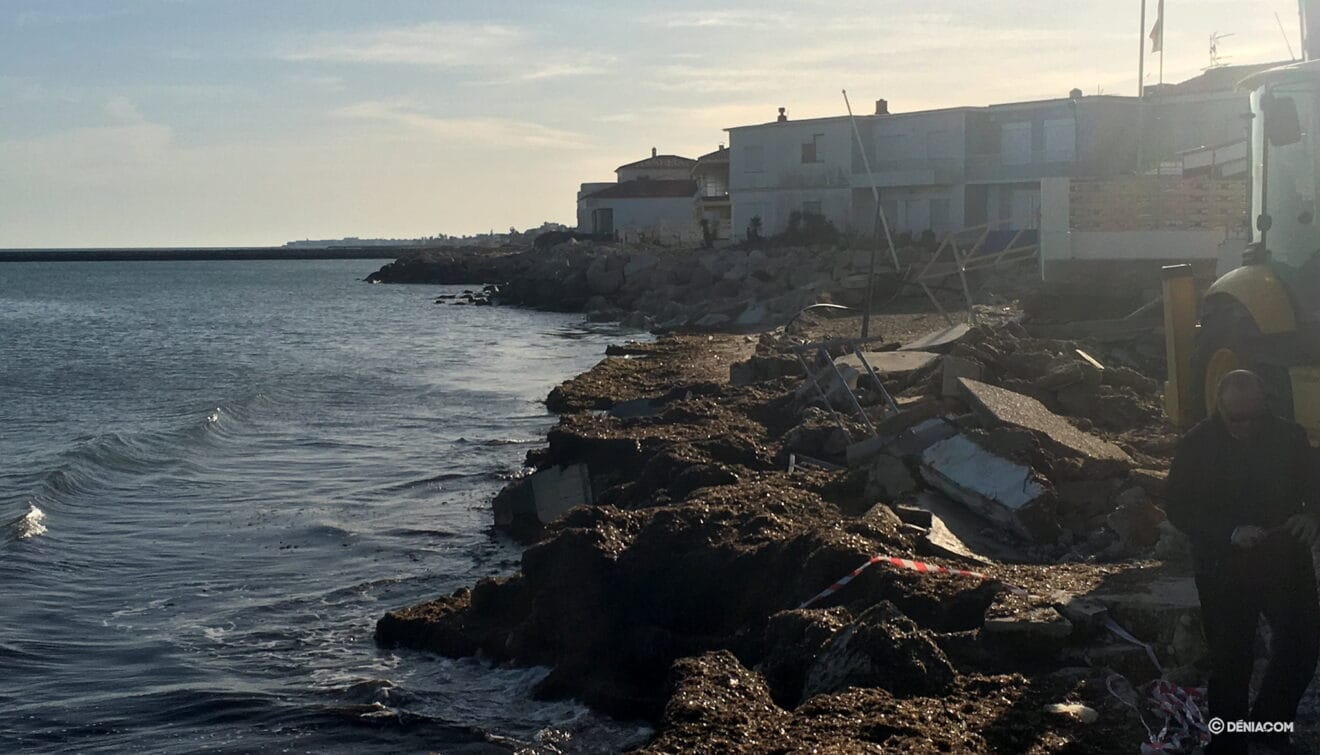 Playa de Les Deveses tras Gloria