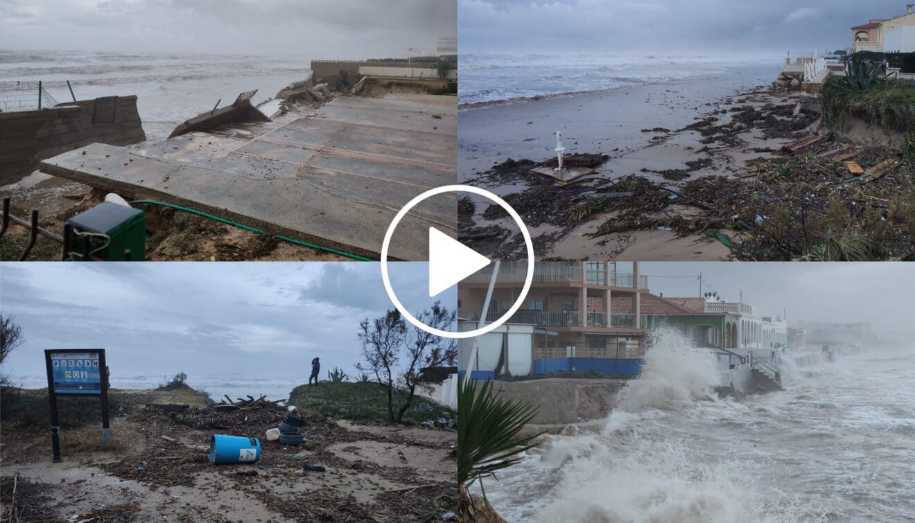 Portada temporal en Les Deveses
