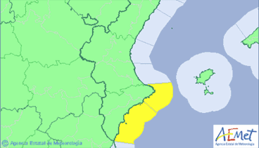 Predicción de la AEMET para el viernes