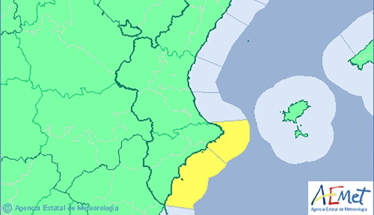 Predicción de la AEMET para el viernes