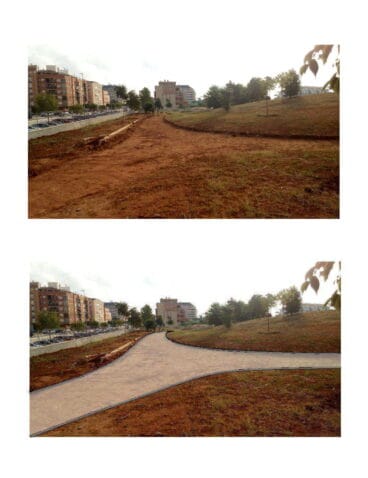 Antes y después del Bosc de Diana