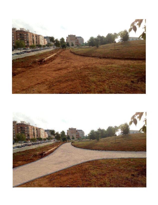 Imagen: Antes y después del Bosc de Diana