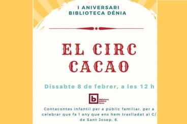 cartel el circ cacao celebracion un ano nueva biblioteca denia fb
