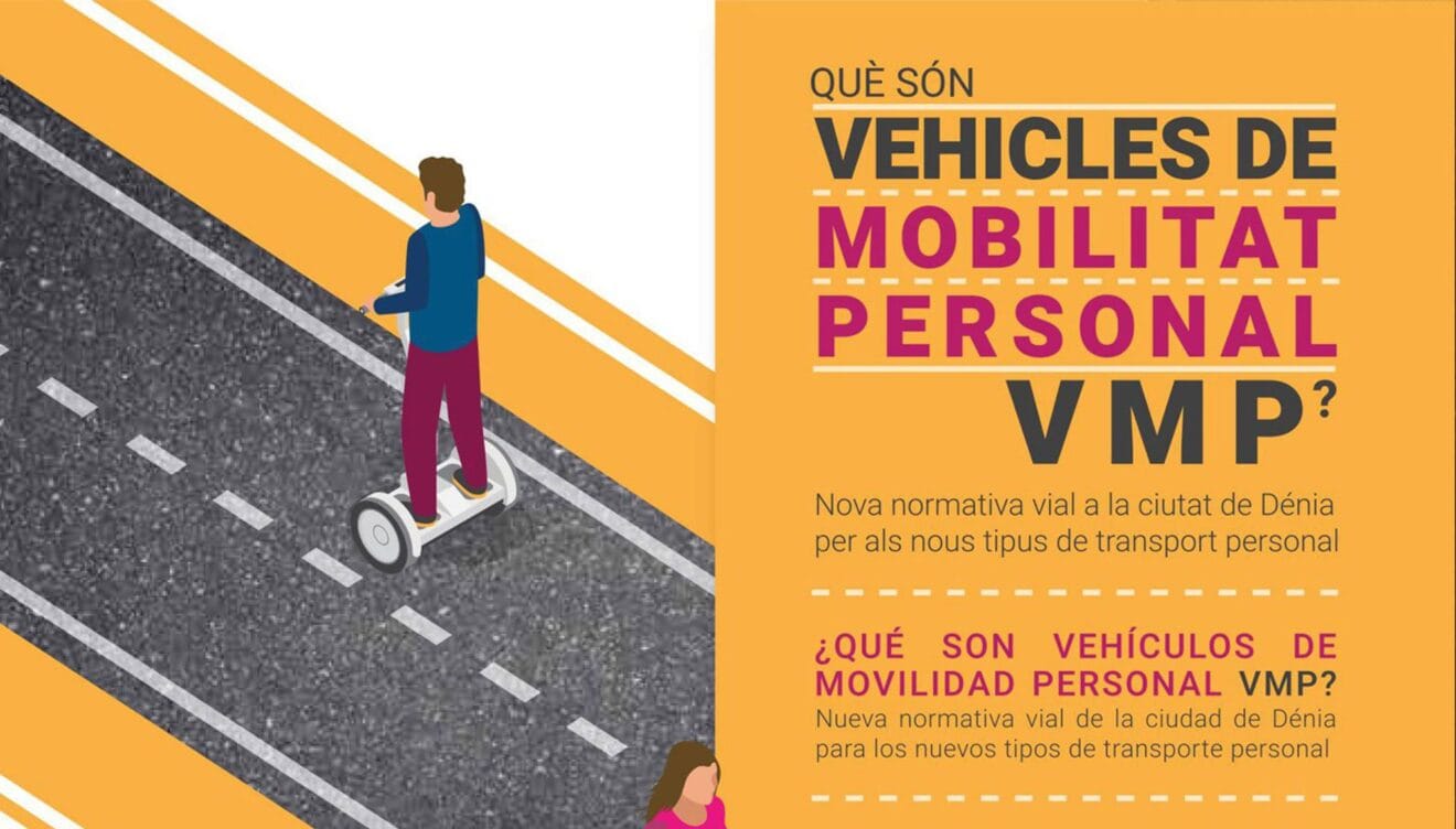 Cartel informativo sobre Vehículos de Movilidad Personal - Gestoría Puig Cañamás