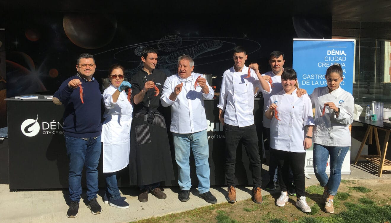 Cocineros de Dénia y Burgos en el showcooking de Octavio’s