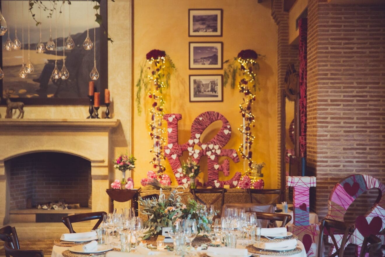 Muestra de la decoración para bodas en el Wedding Weekend de Hotel Les Rotes