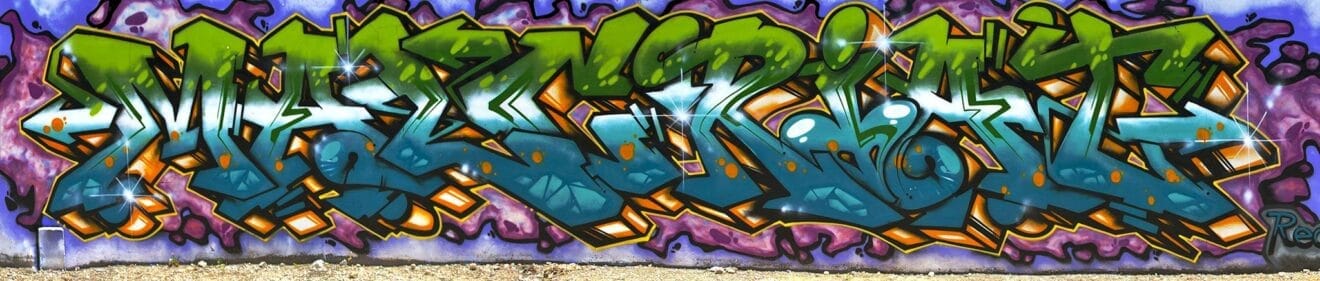 Uno de los pocos graffitis de Malcriat que quedan