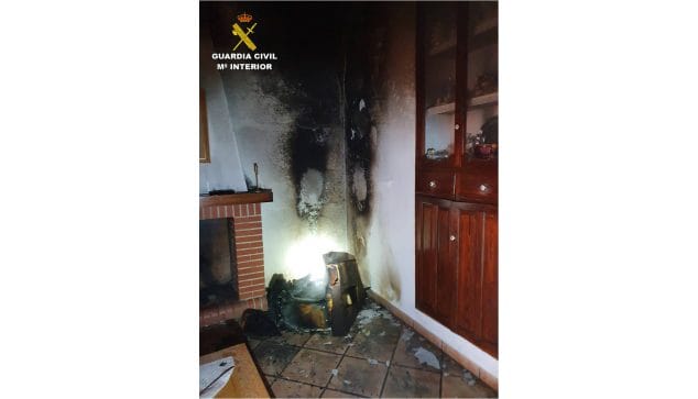 Imagen: Habitación calcinada