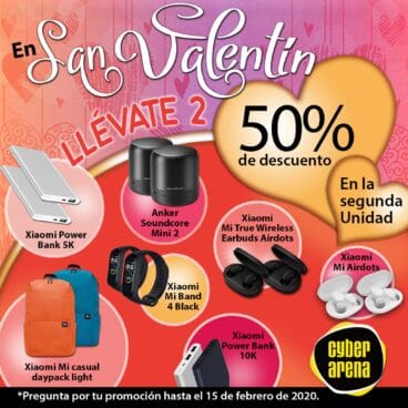 Segunda unidad al 50% de descuento en Cyber Arena