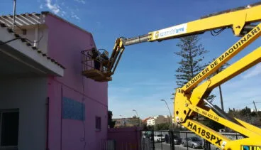 preparativos para trabajar los nuevos murales