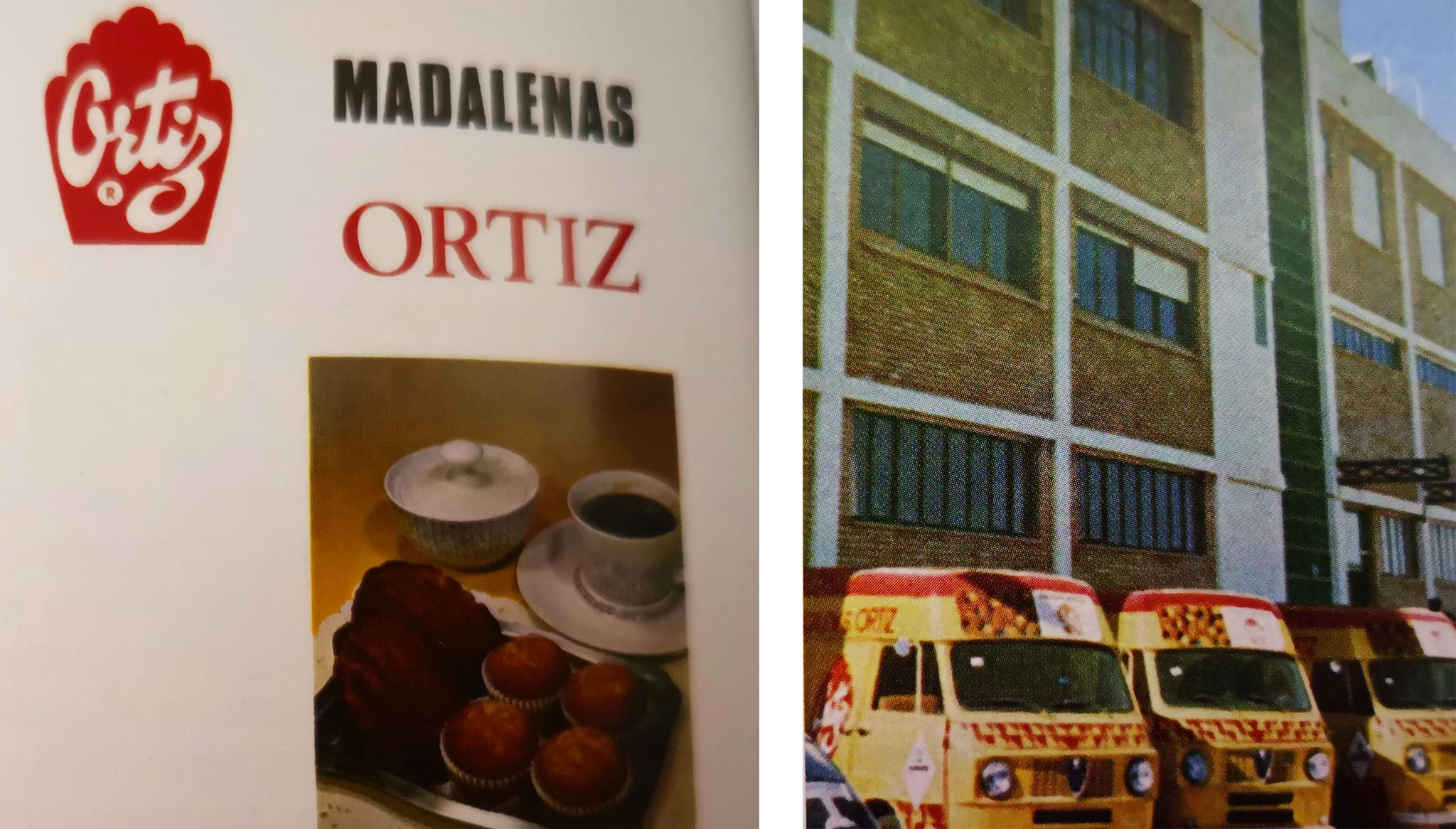 Publicidad y fachada de la antigua Magdalenas Ortiz en Dénia (Foto: «100 años de Seguridad Social en Dénia», de Carmelo Nofuentes.