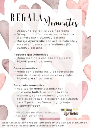 Regala momentos para San Valentín en el Hotel Les Rotes