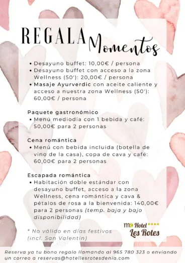 Regala momentos para San Valentín en el Hotel Les Rotes