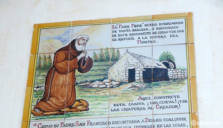 Representación del Pare Pere en la ermita que lleva su nombre
