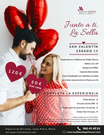 Celebra San Valentín en el Hotel Dénia Marriott La Sella Golf Resort & Spa