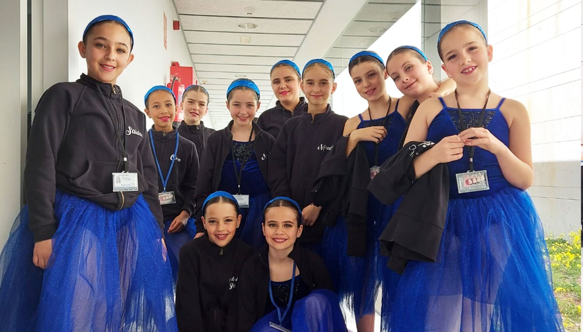 Alumnas de Babylon Escuela de Danza preparados para la actuación