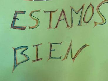 Cartel con un mensaje tranquilizador para los familiares, en el perfil de Facebook de la Residencia de ancianos Santa Llúcia