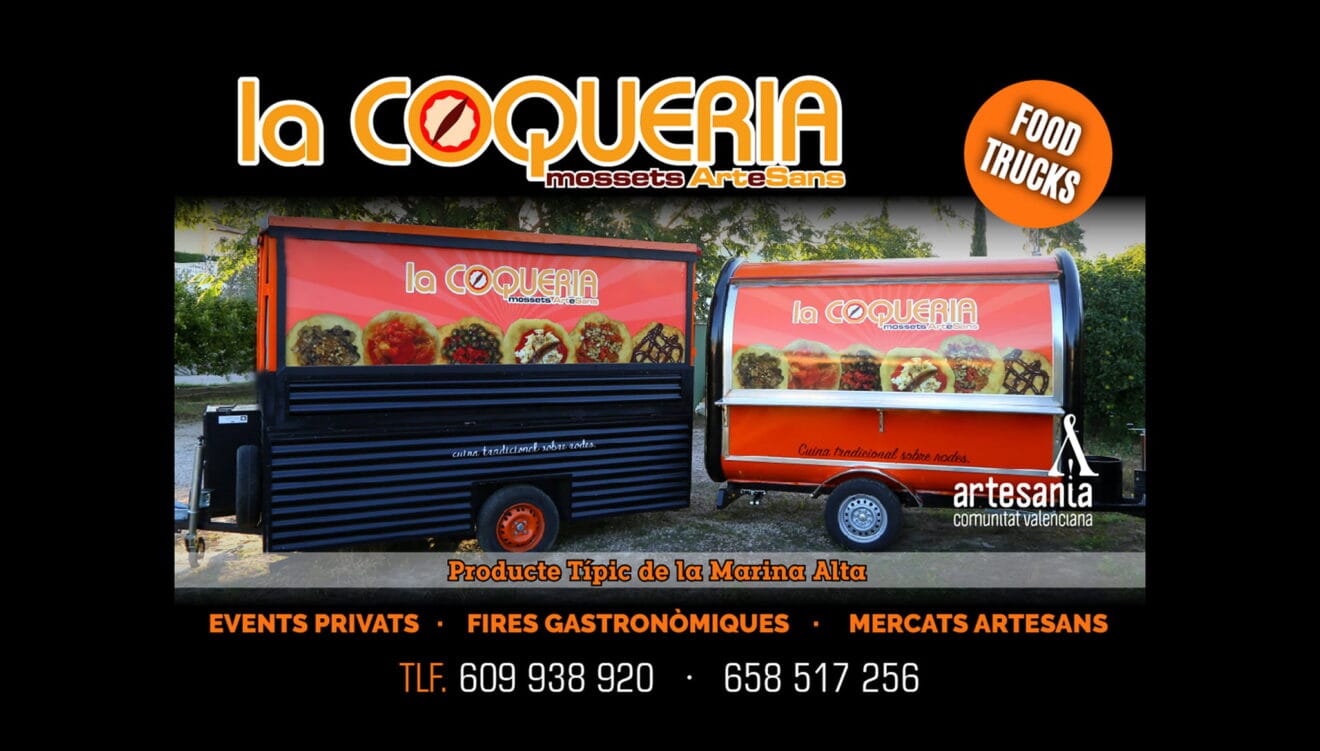 Cartel publicitario del foodtruck de La Coquería
