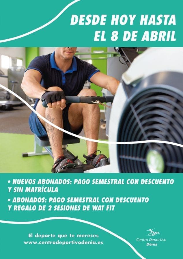 Imagen: Cartel de nueva promoción de Centro Deportivo Dénia