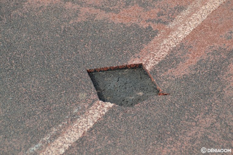 Cata en la pista de atletismo
