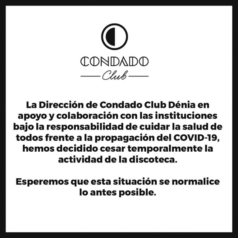 Comunicado Condado Club