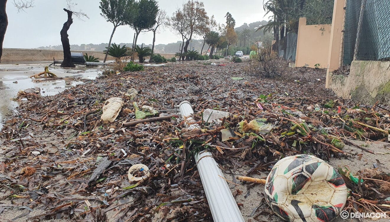 Destrozos de Gloria en la Marineta Cassiana