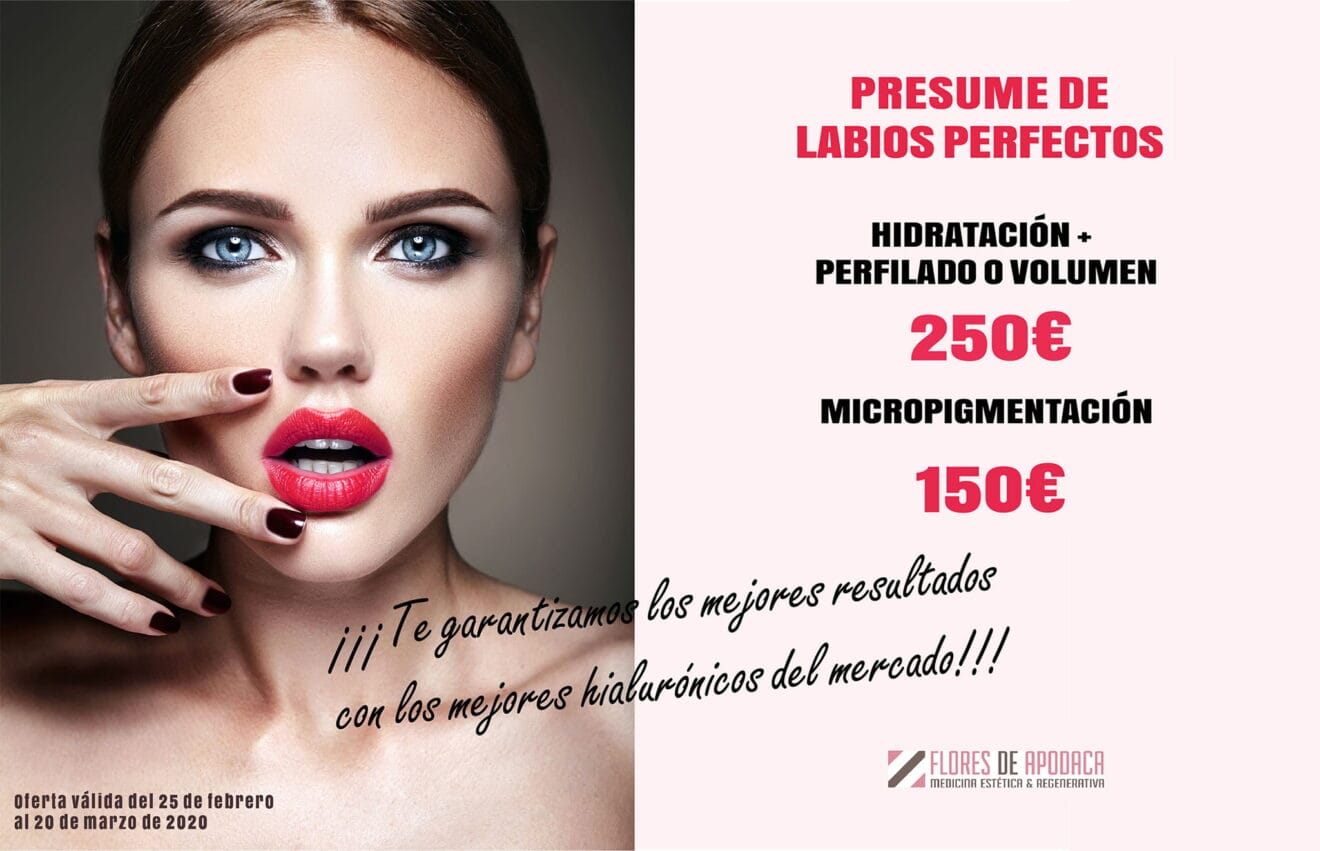 Hidratación y perfilado de labios en Dénia, en Clínica Doctora Flores de Apodaca