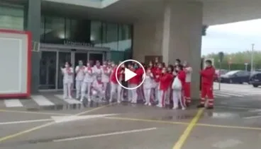 Homenaje al equipo de limpieza del Hospital de Dénia