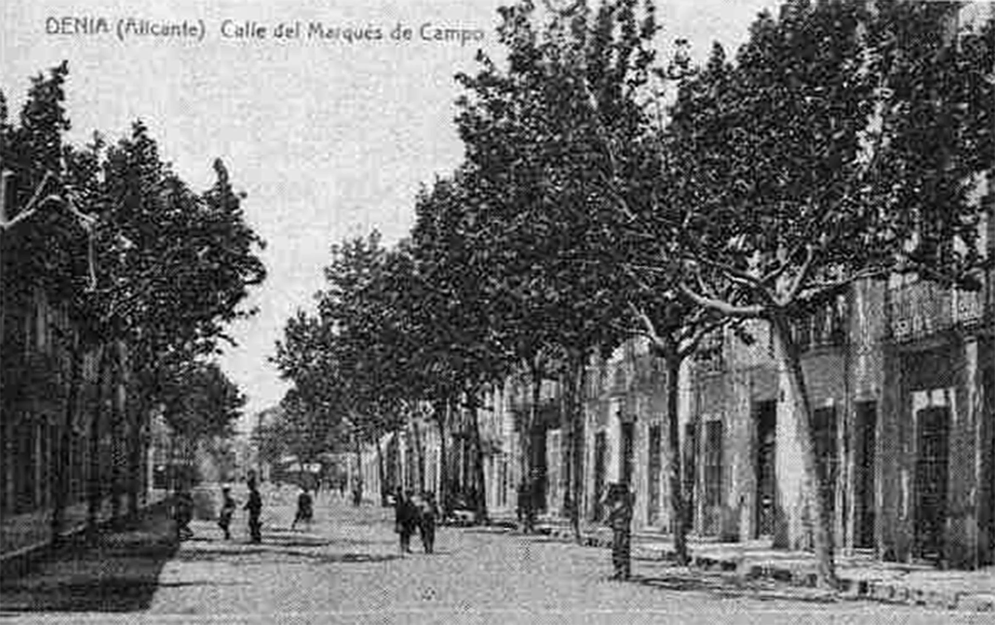 Imagen de la calle Campos, perteneciente al libro de Javier Calvo Puig «Dianenses del siglo XIX».