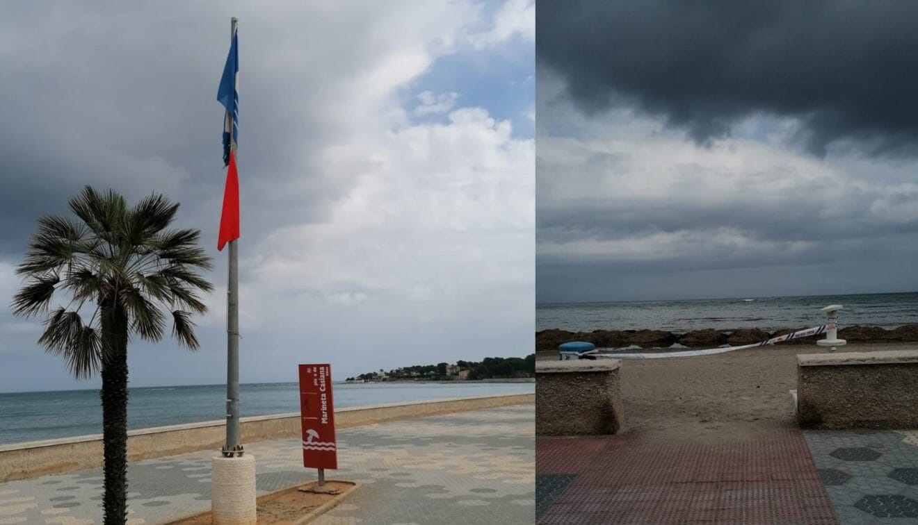 Las playas de Dénia cerradas