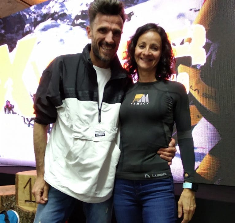 Laurence Rastell con Chema Martínez