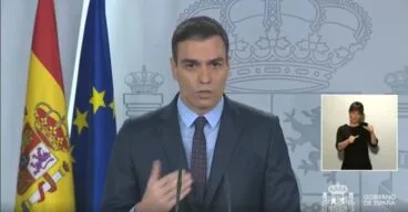 Pedro Sánchez en la comparecencia