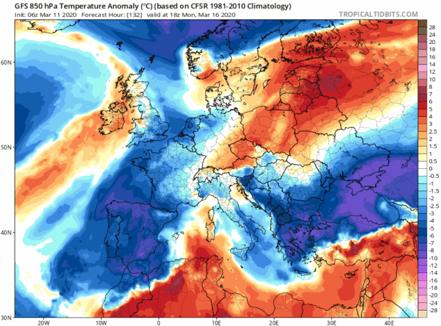 Imagen: Previsión del próximo lunes