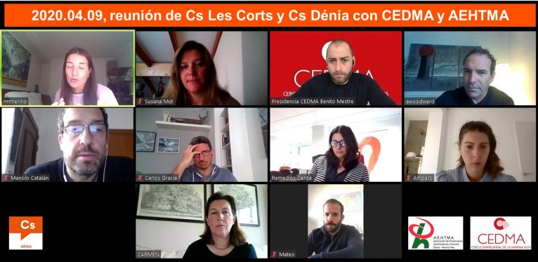 2020.04.09, Reunió CEDMA, AEHTMA, Cs Les Corts i Dénia