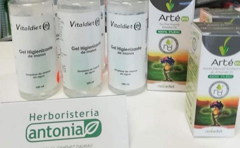 Aceites y geles higienizantespara manos - Herboristería Antonia