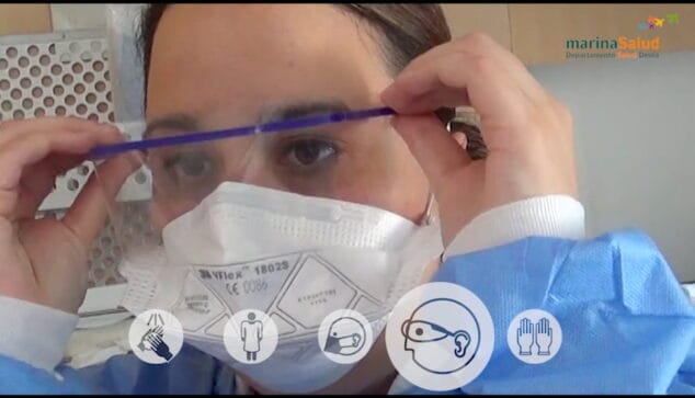 fotograma del video difundido por el hospital de denia