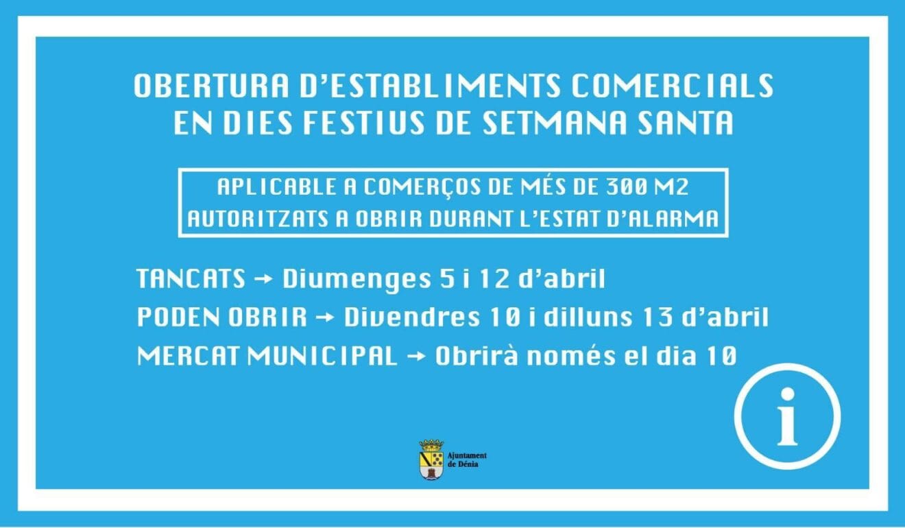 Horarios comercios en Semana Santa
