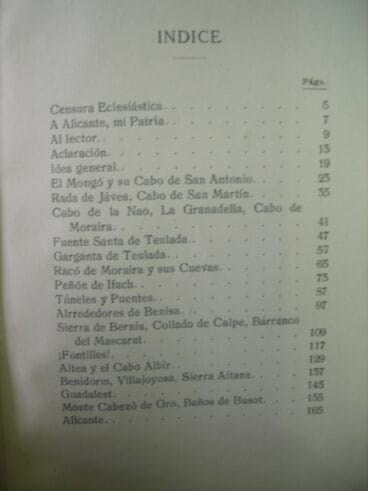 Índice de Costas y Paisajes