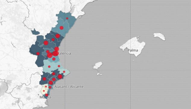 Imagen: Mapa de contagios del 23 de abril